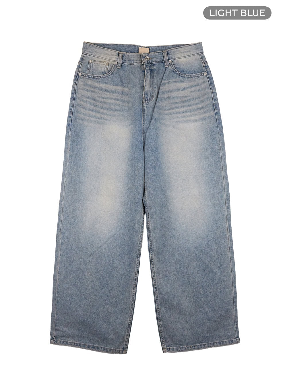 Wide-Fit Denim Washed Jeans CO410