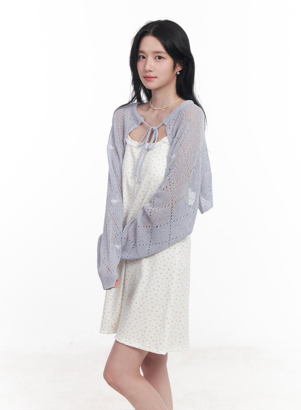 Ribbon Knit Bolero Cardigan CY523