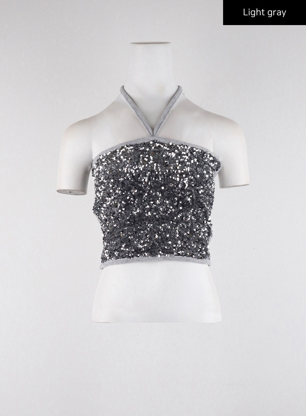 Sequin Halter Crop CD321
