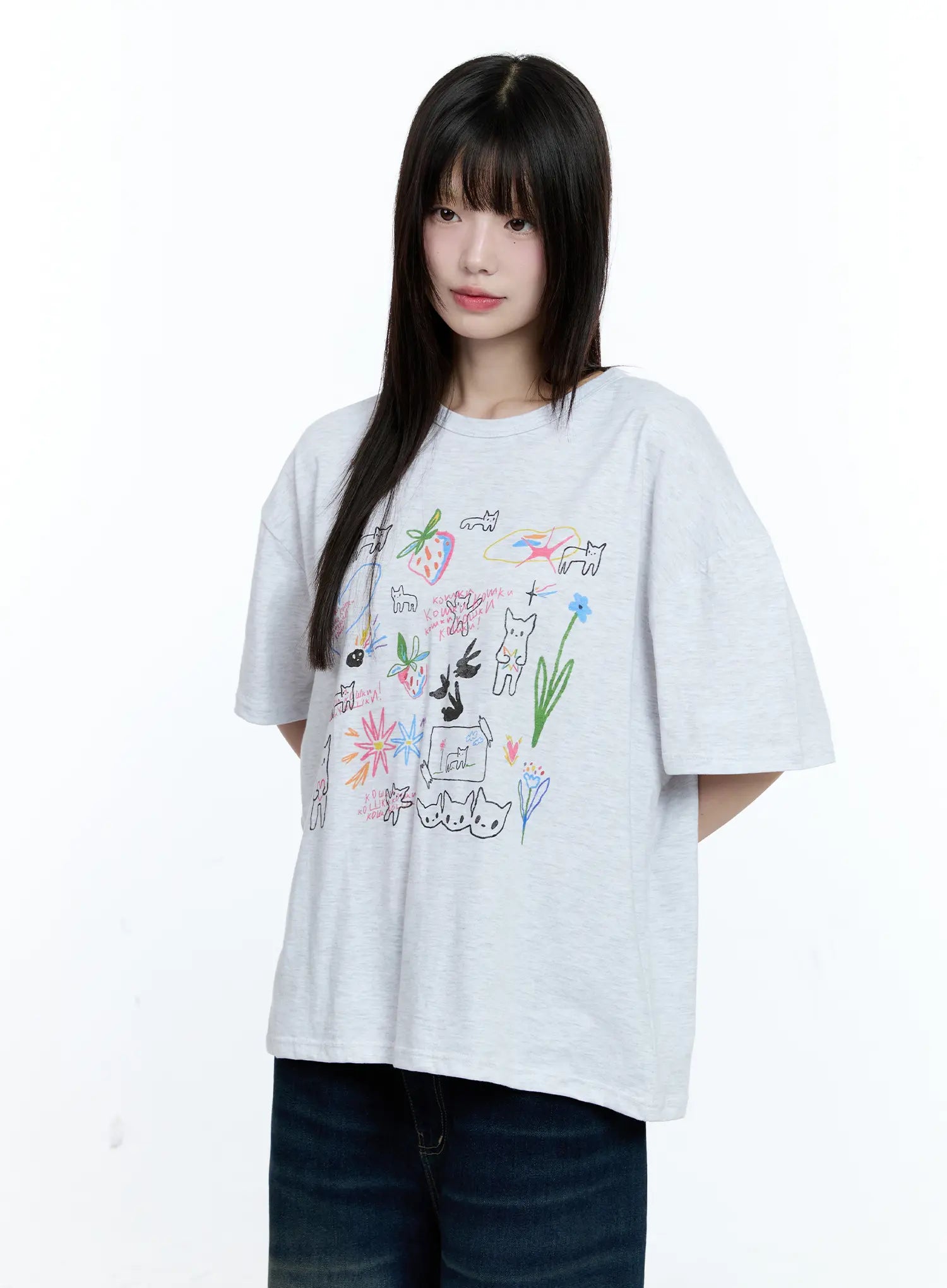 Kitty Doodle Graphic Tee CG511