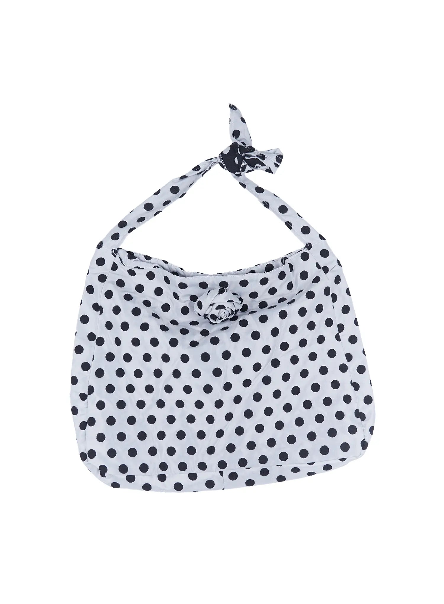 Polka Dot Rose-Accent Tote Bag CL522