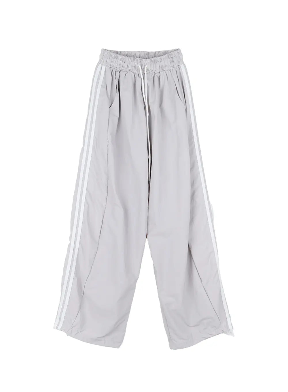 Striped Wide-Leg Nylon Track Pants CL509