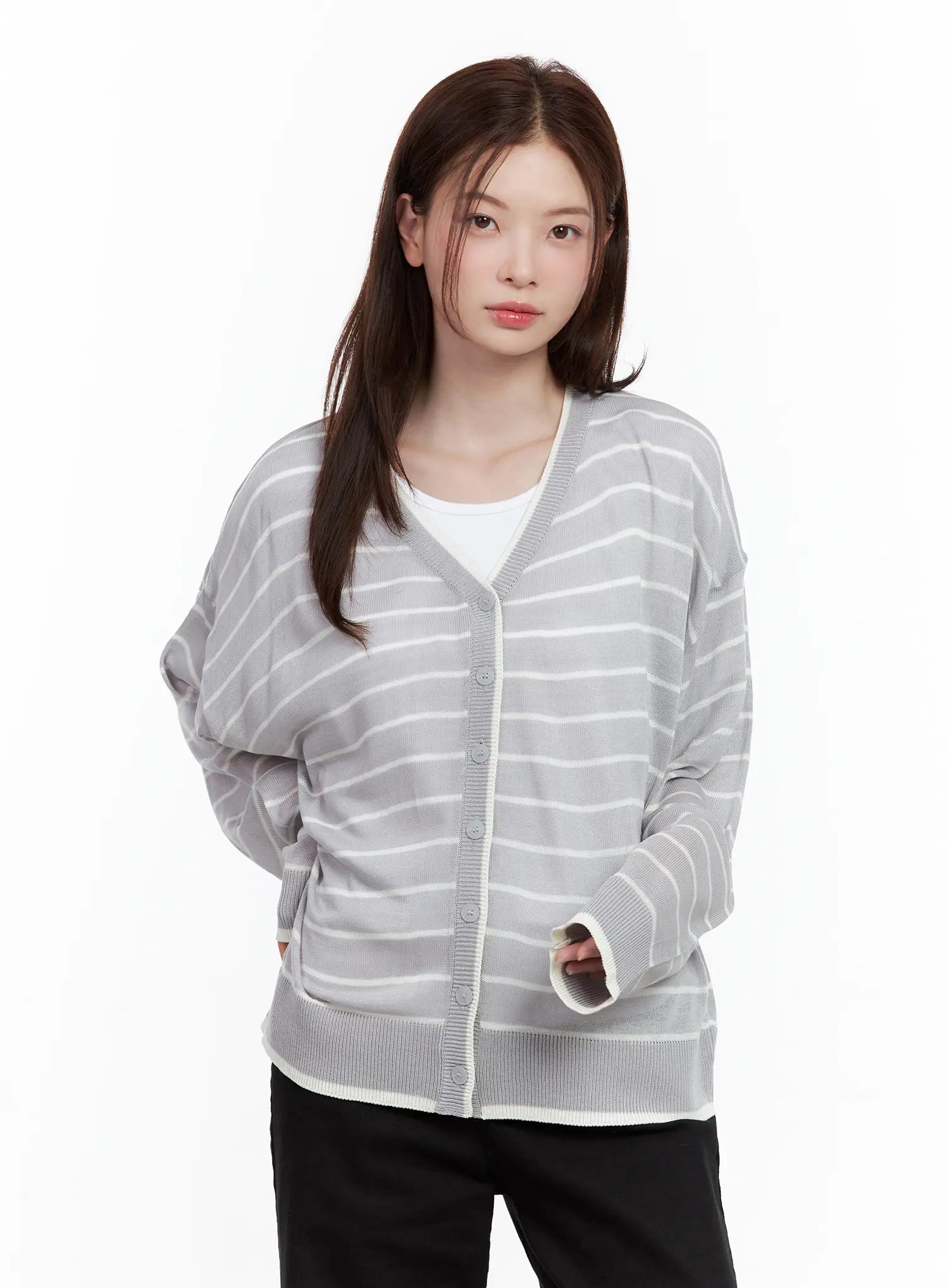 Oversized Striped Cardigan CL502