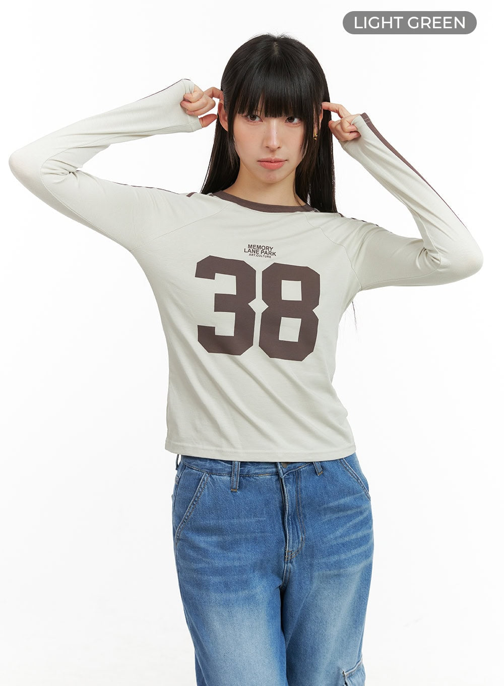 Blokecore Cotton Lettering Raglan Crop Top CG420