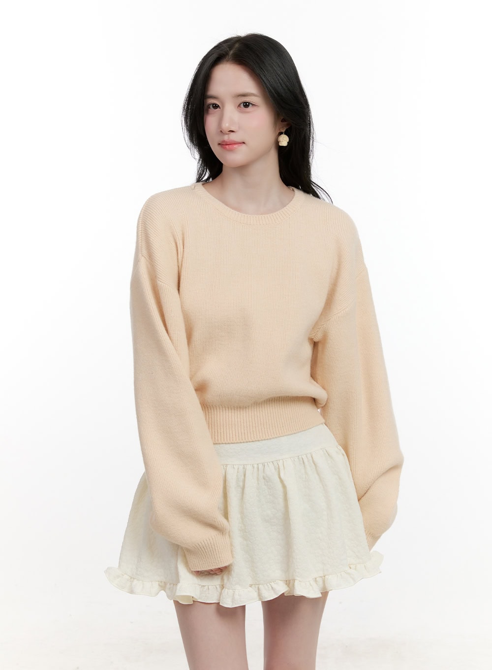 Cropped U-Neck Sweater CF527