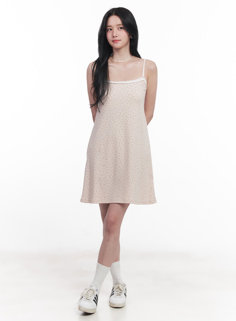 Floral Lace Padded Cami Mini Dress CY523