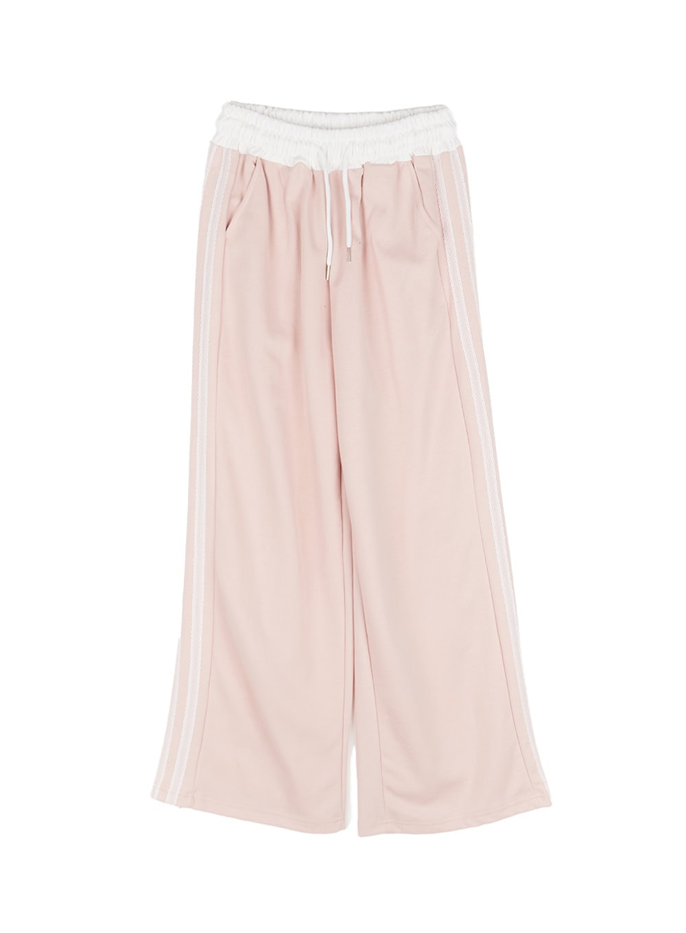 Lace-Striped Wide-Fit Sweatpants CU506