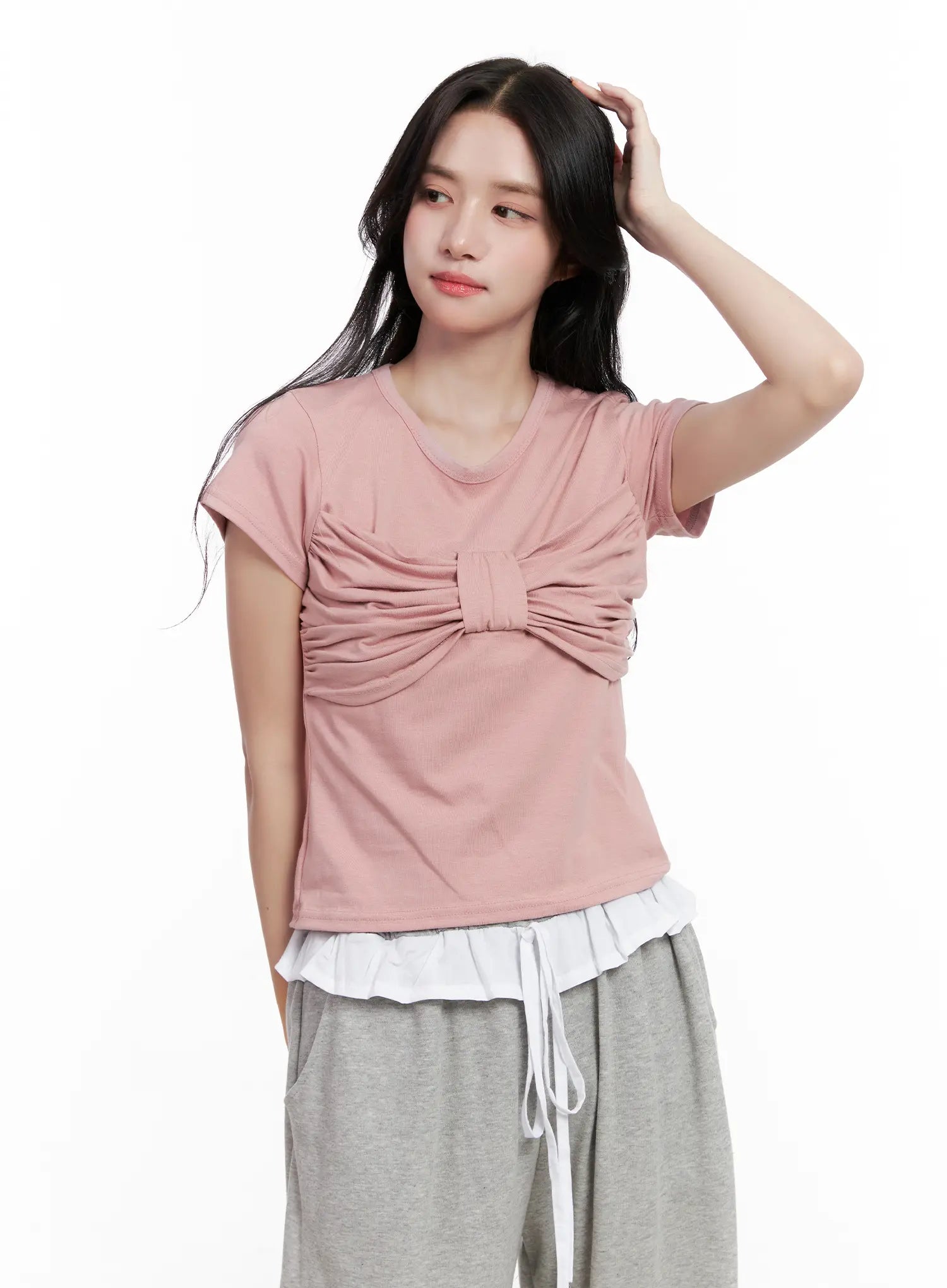 Scrunched Ribbon Top CL516