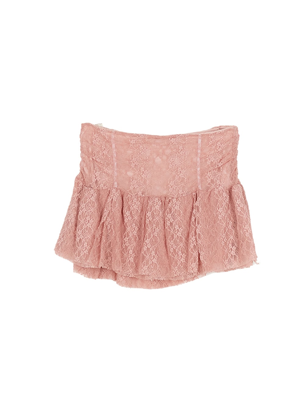 Frill-Trim Lace Skirt CF524