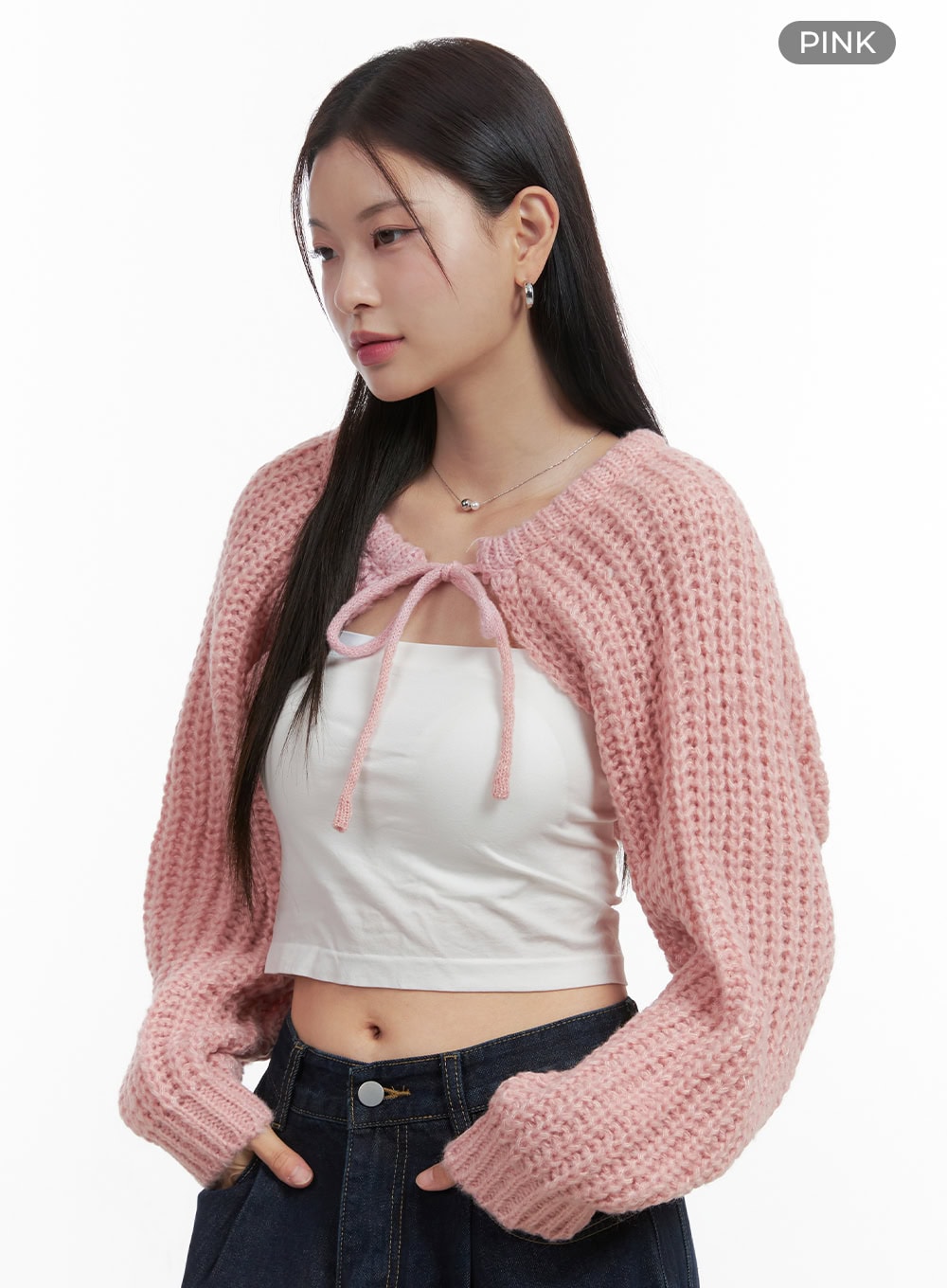Stringed Hollow Bolero Cardigan OO416