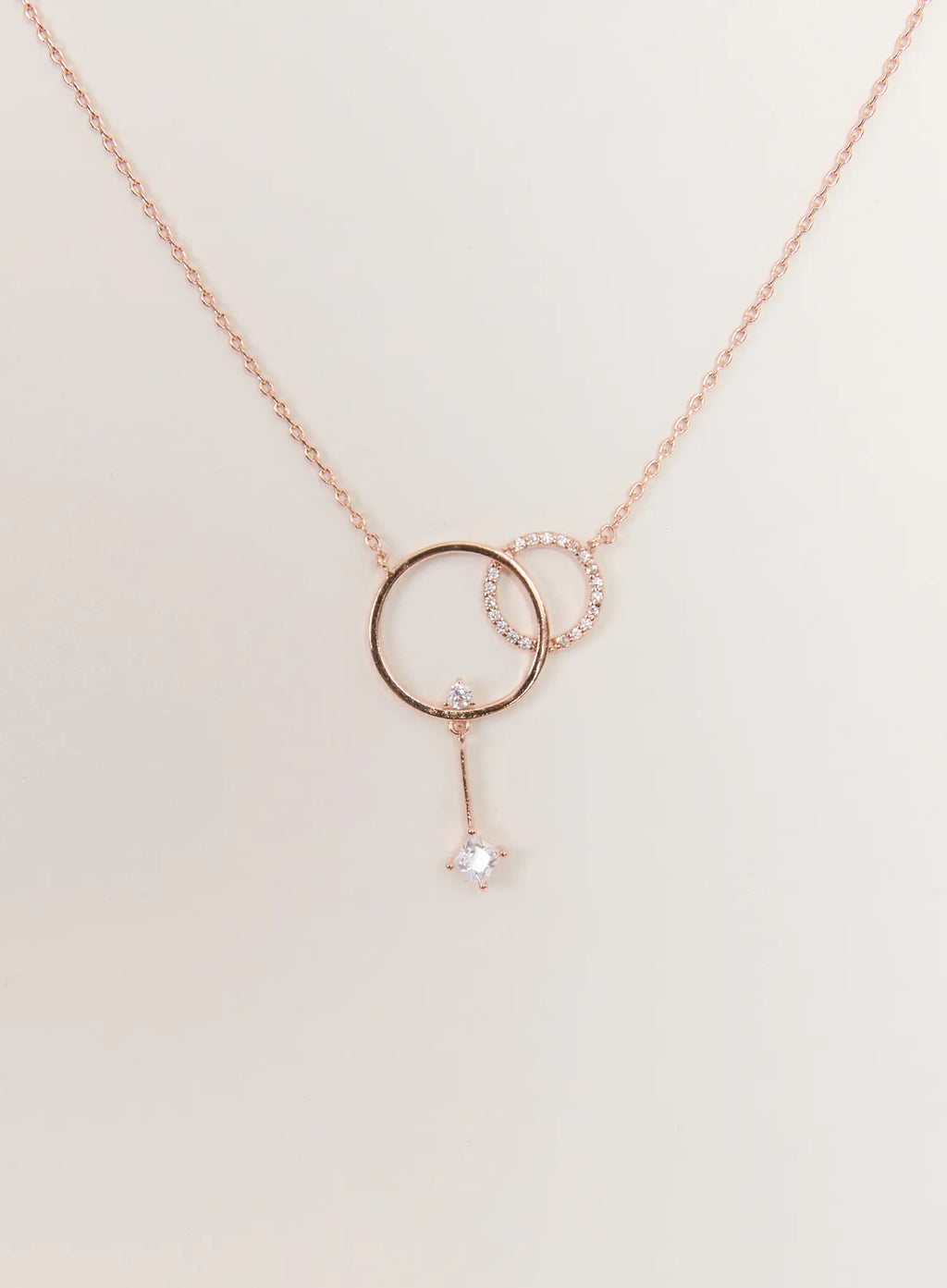 Duo Halo Link Necklace IS517