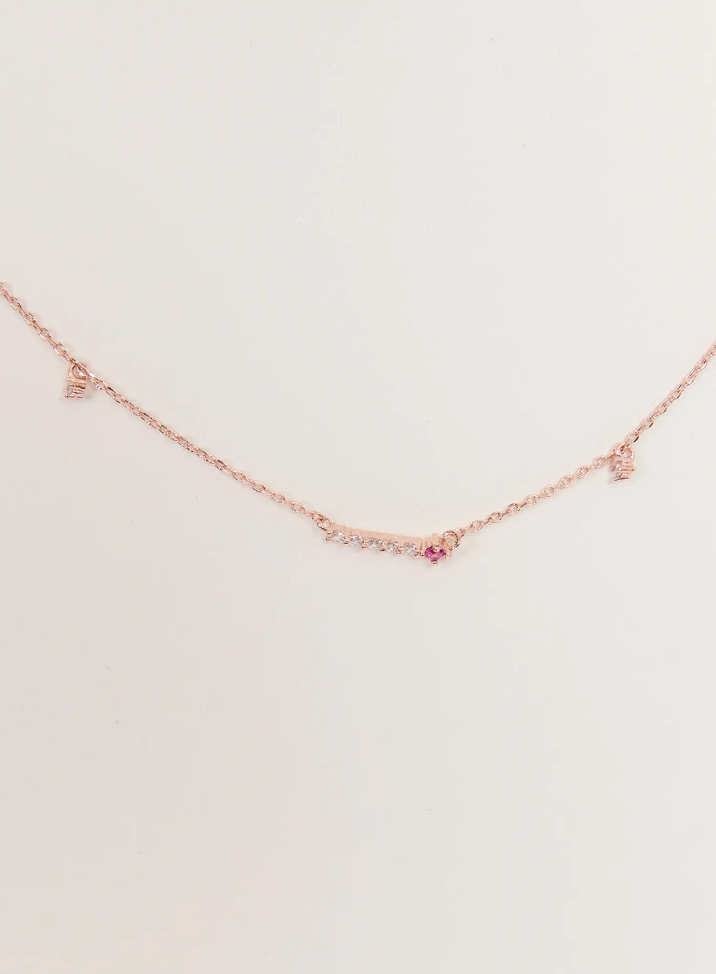 Red Cubic Charm Necklace IS517