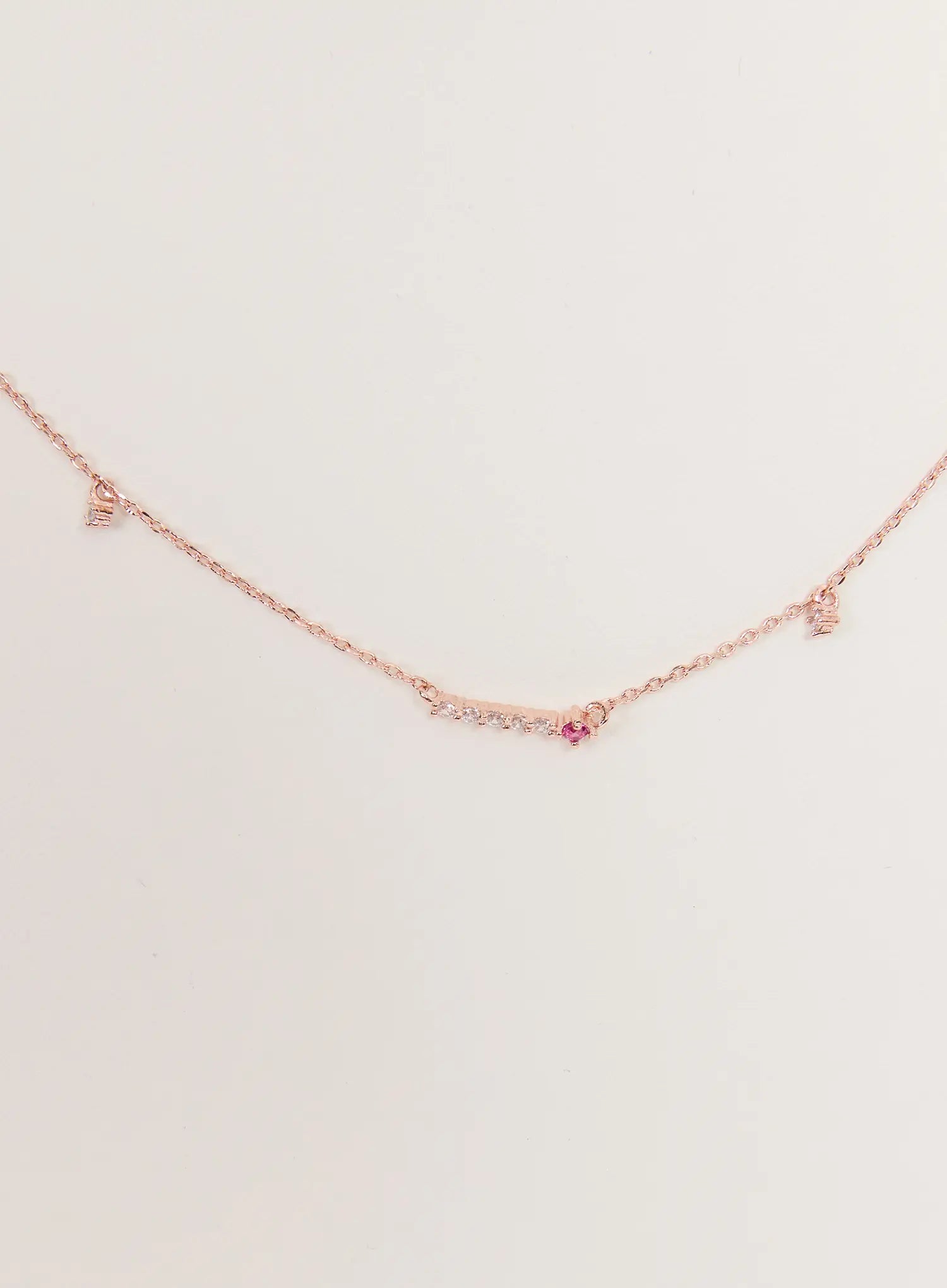 Red Cubic Charm Necklace IS517