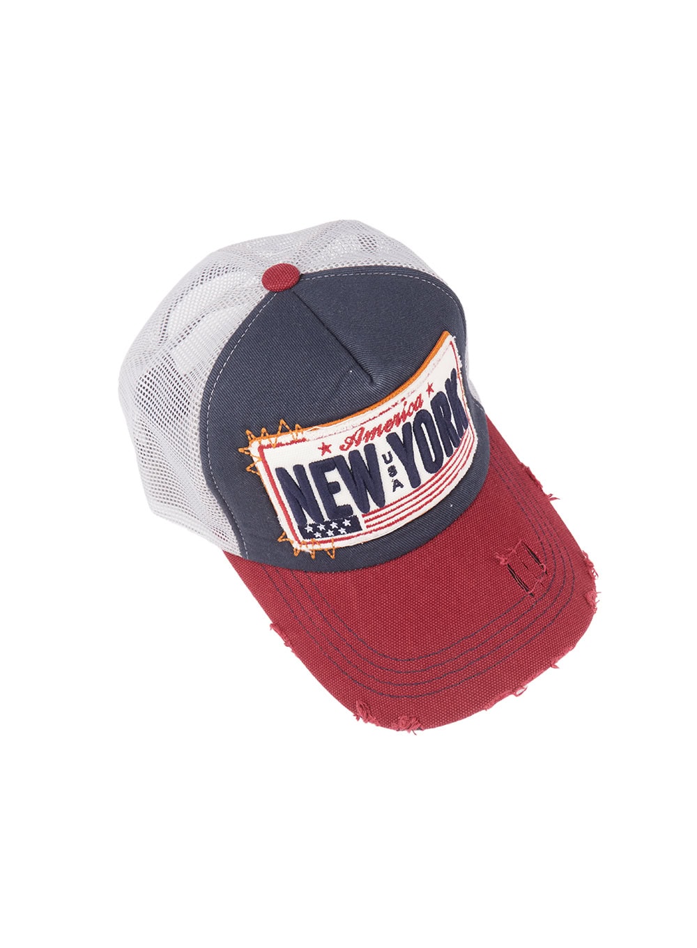 Patched Destroyed Denim Cap CM503