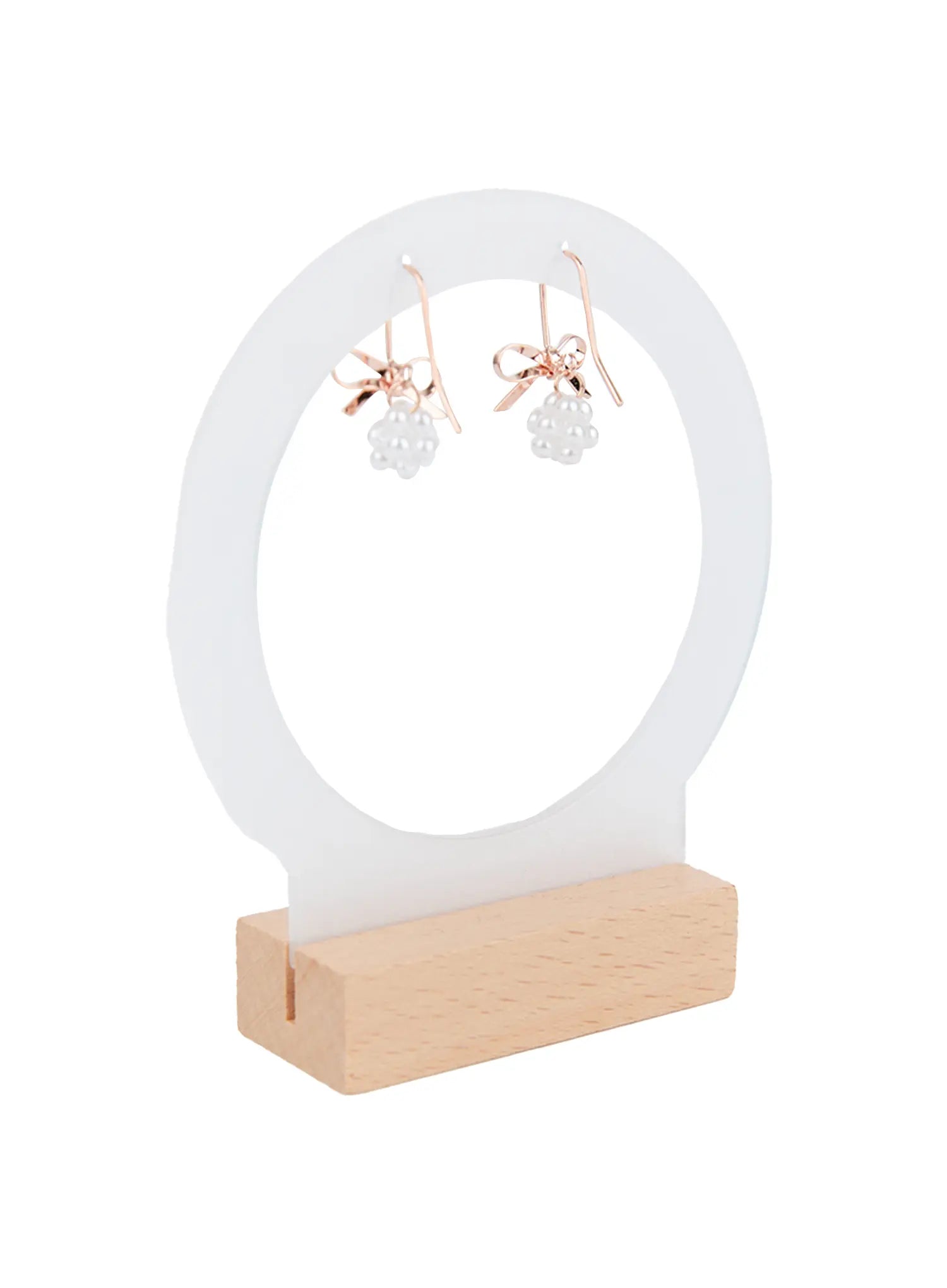 Dainty Ribbon Iridescent Bead Earrings CC0608