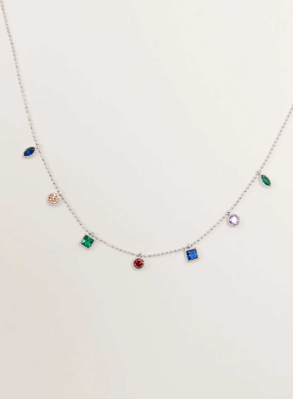 Rainbow Cubic Necklace IS517