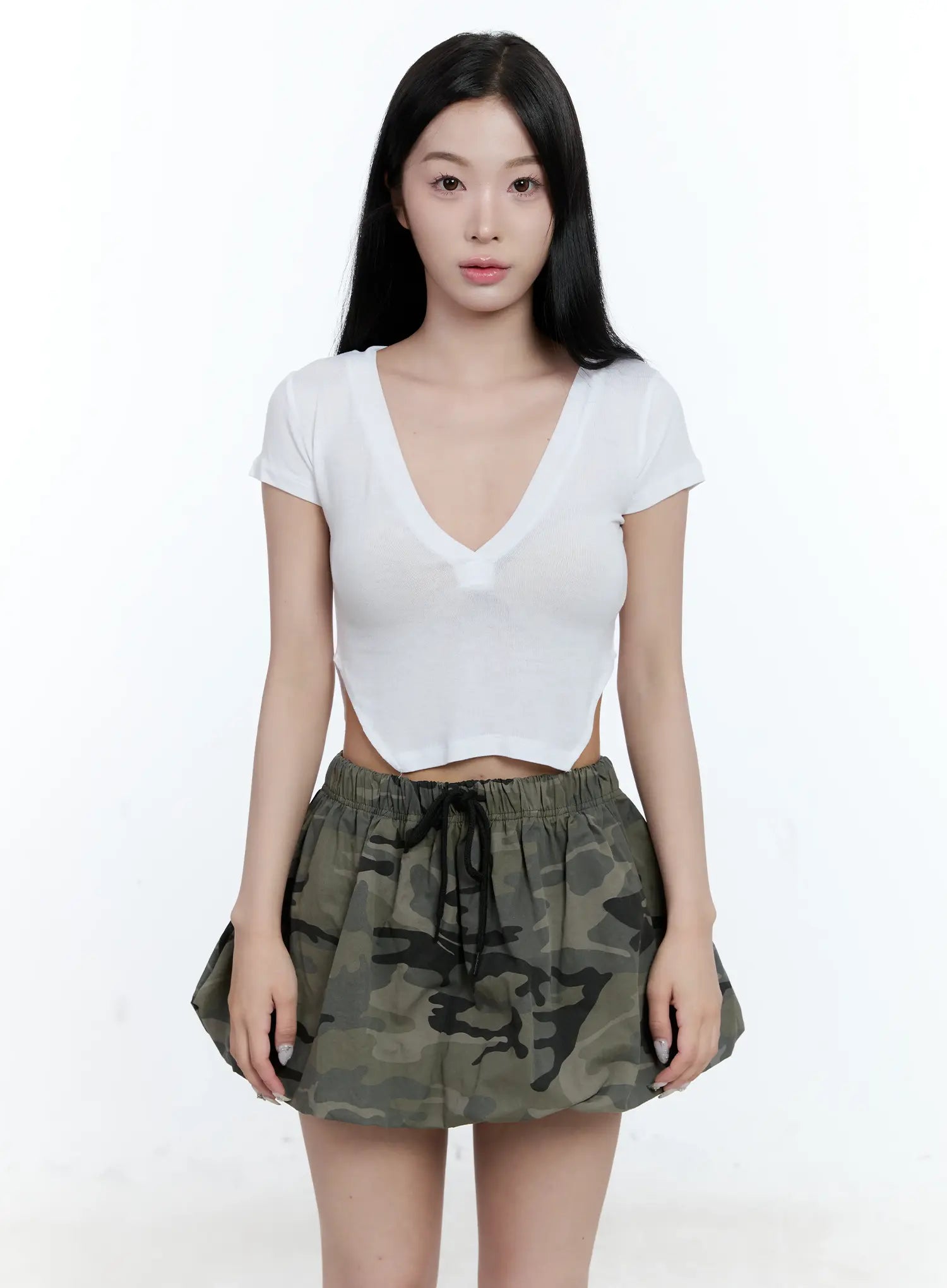 V-Neck Cropped Tee CL530