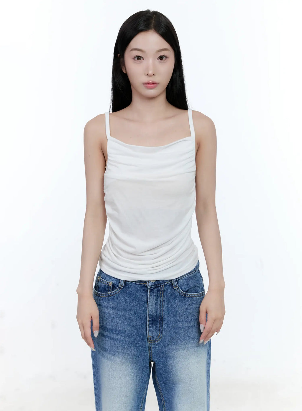 Draped Crop Tank Top CL530