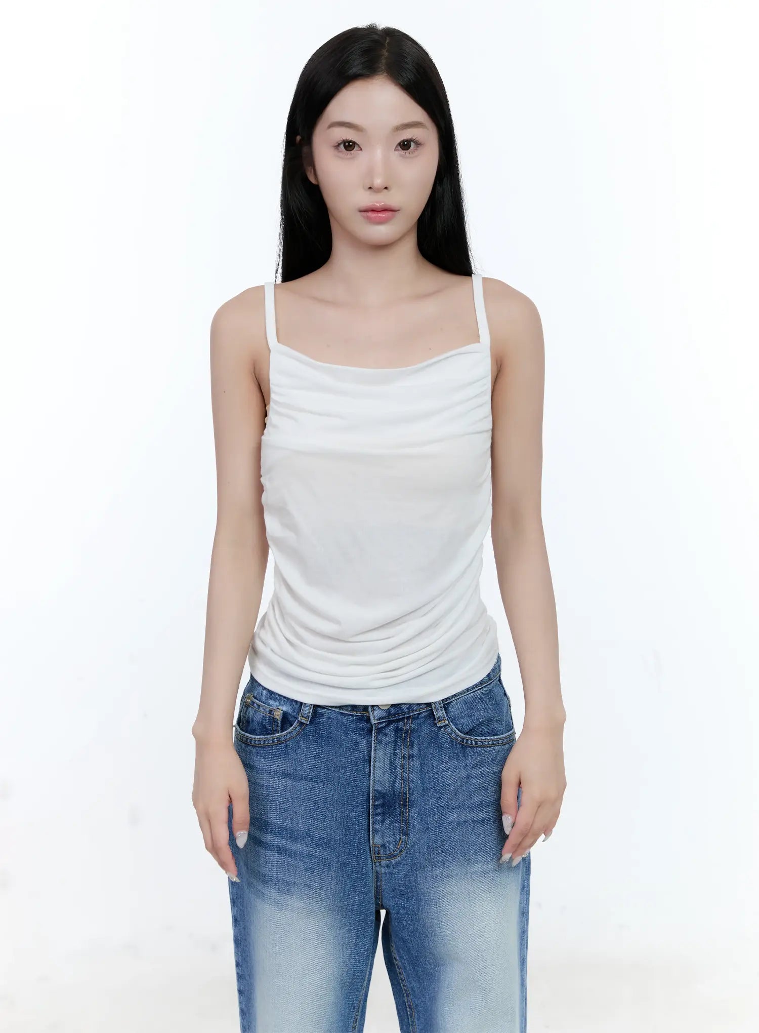 Draped Crop Tank Top CL530