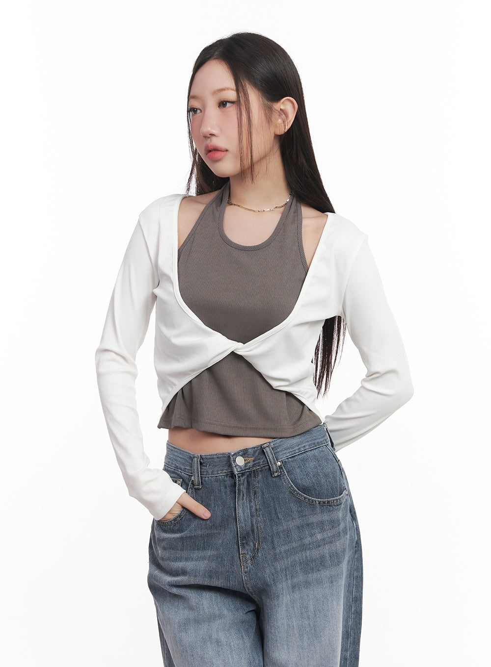 Twisted Bolero Halter Top CM528