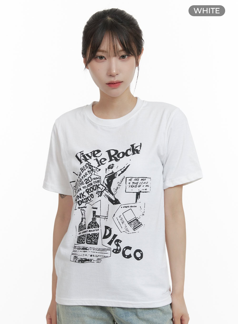 Loose Fit Graphic Lettering T-Shirt OA426