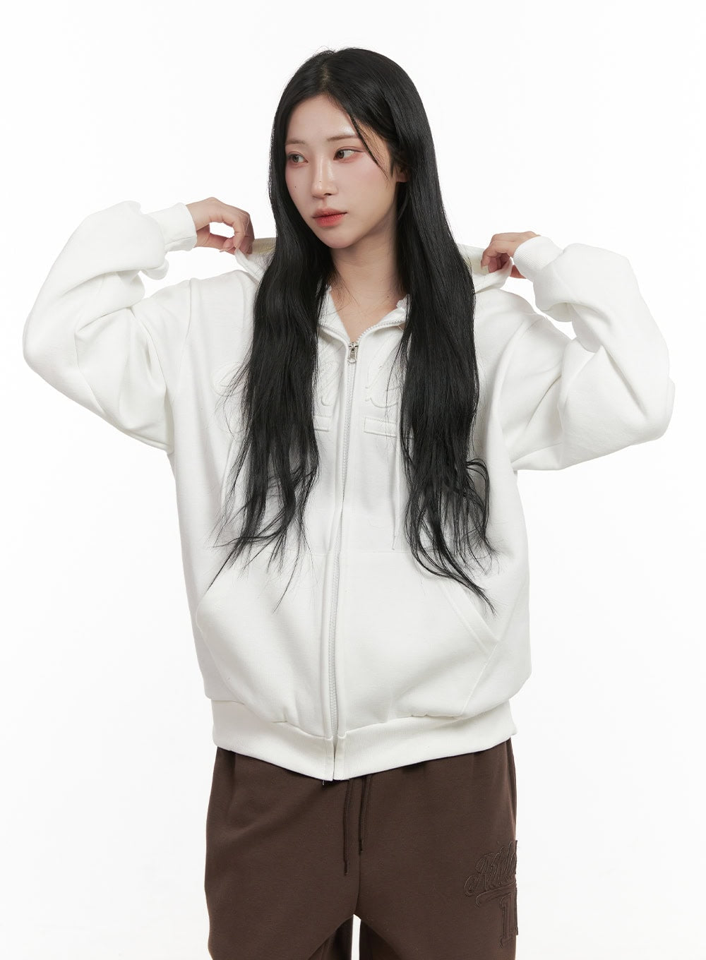 Comfy Patch Zip-Up Hoodie CD404