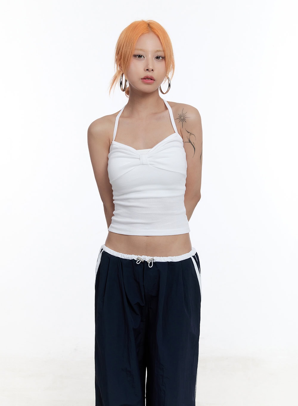 Ribbon Halter Crop Top CU502