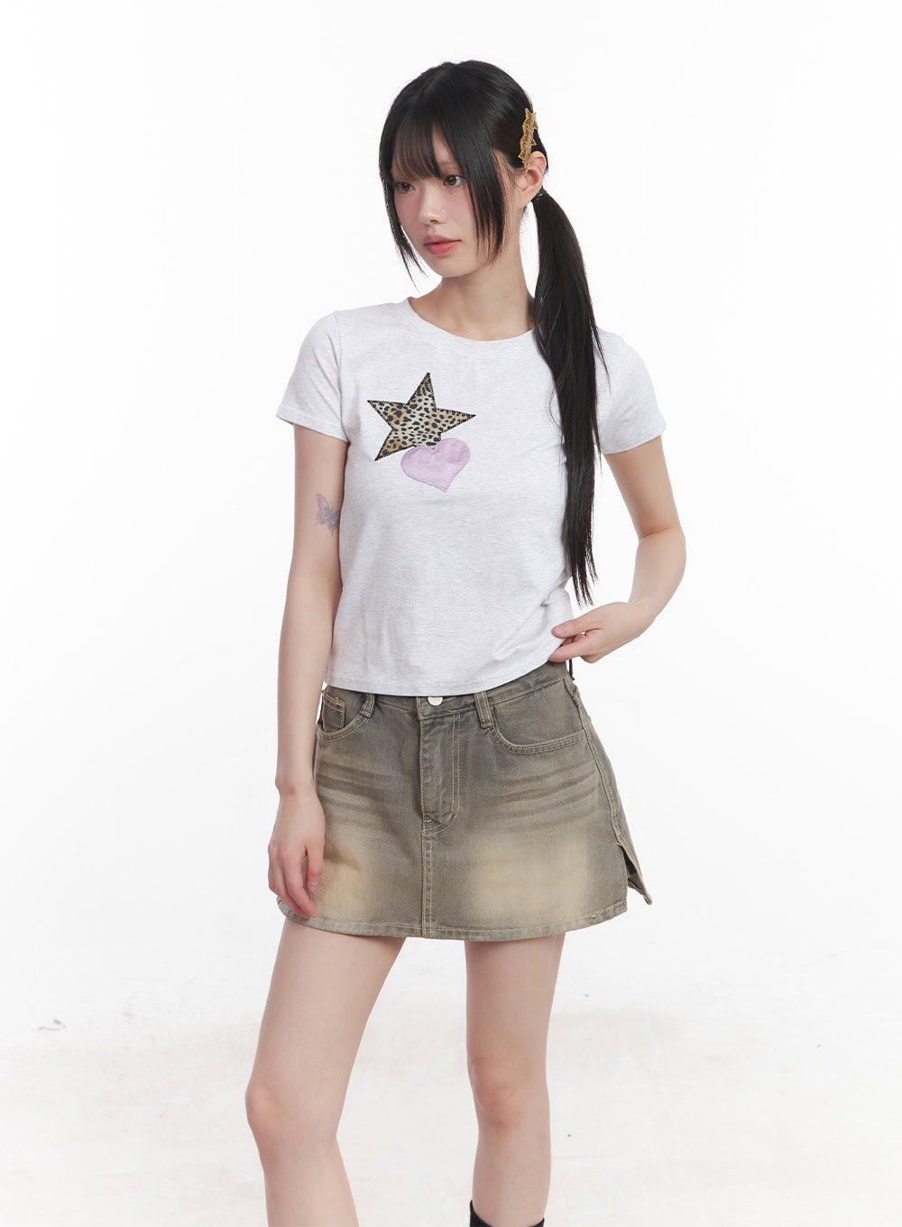 Star Graphic Baby Tee CU506