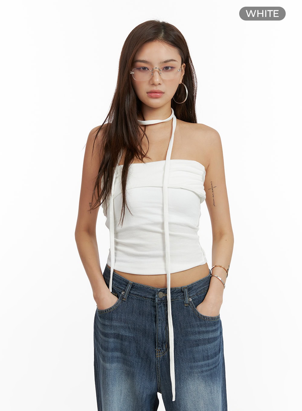 Summer Pastel Tube Top with Thin Scarf Set CY431