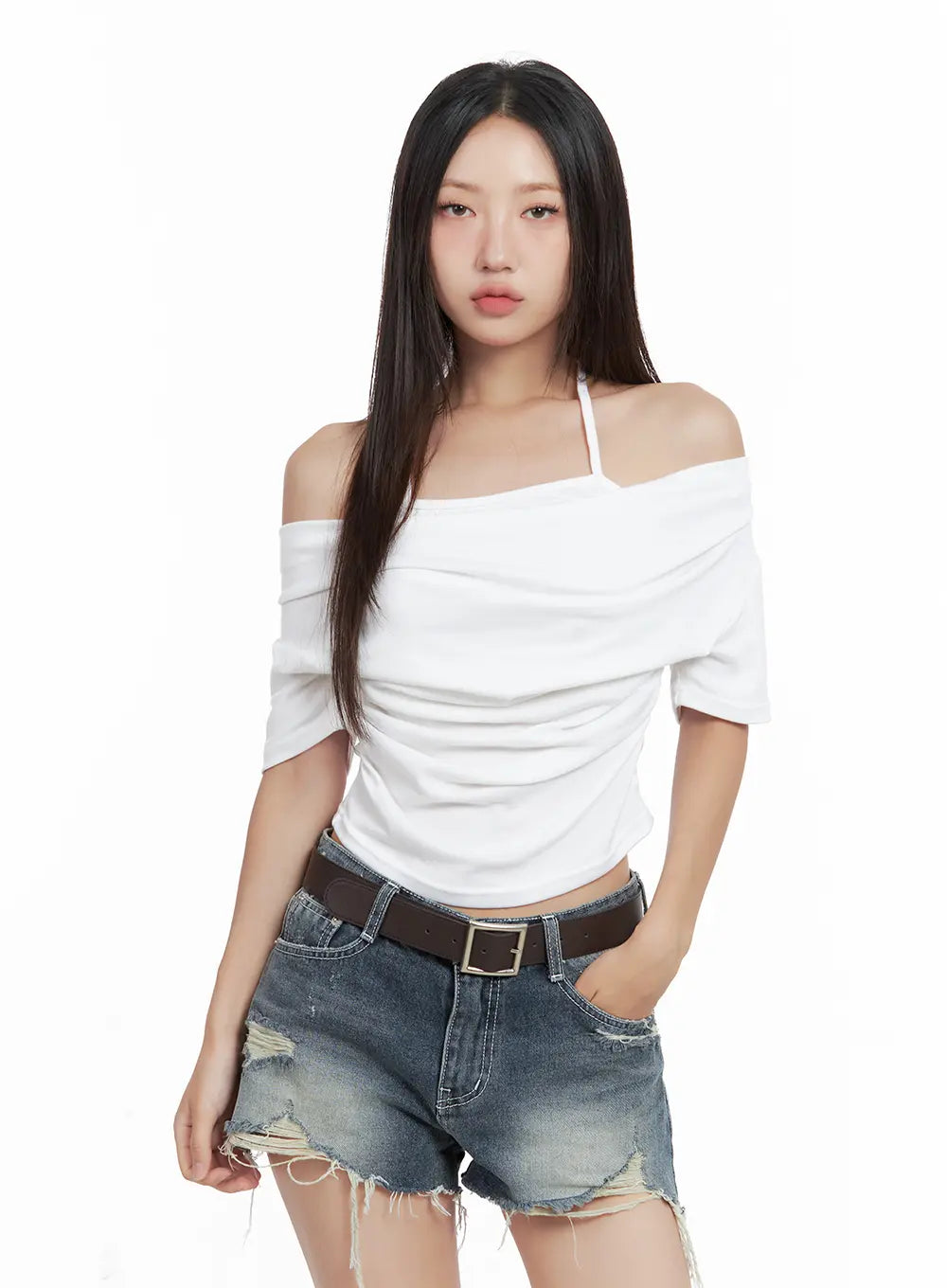 Draped Off-Shoulder Top CL508