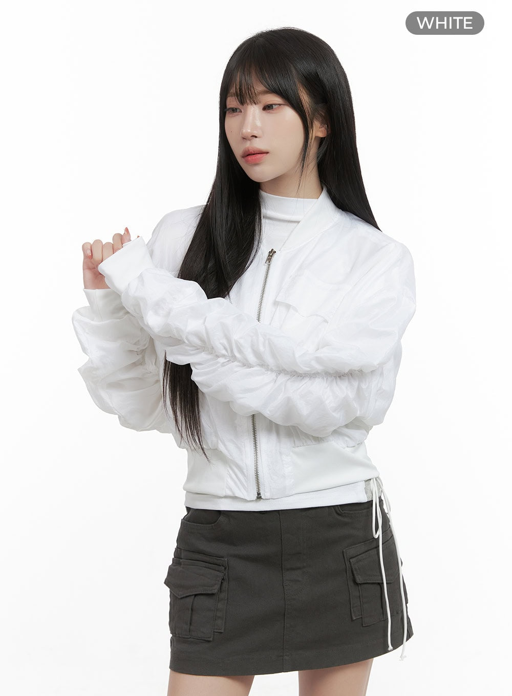 String Shirred Crop Jacket CS419