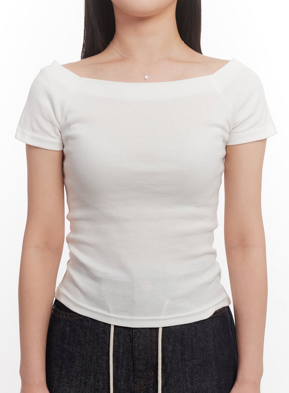 Essential Boat-Neck Cotton Top IA524