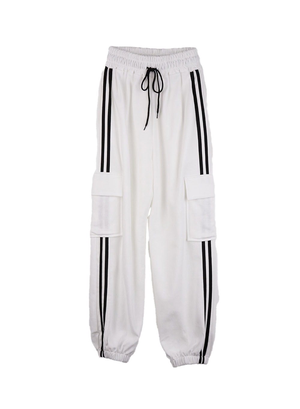 Pocket Detail Wide-Leg Track Pants CN412