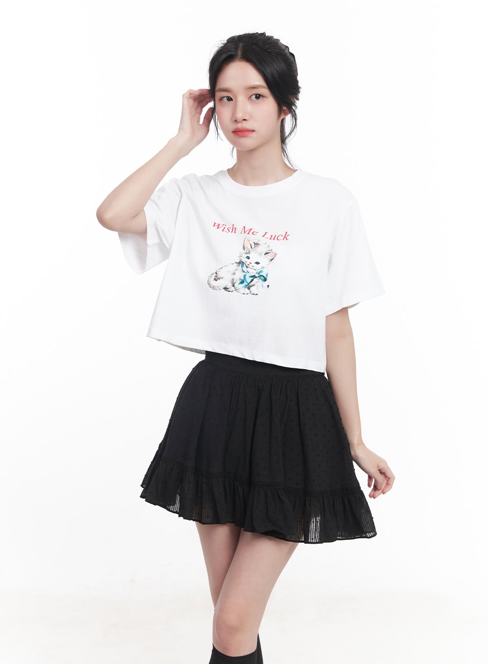 Casual Graphic Crop Top CY526