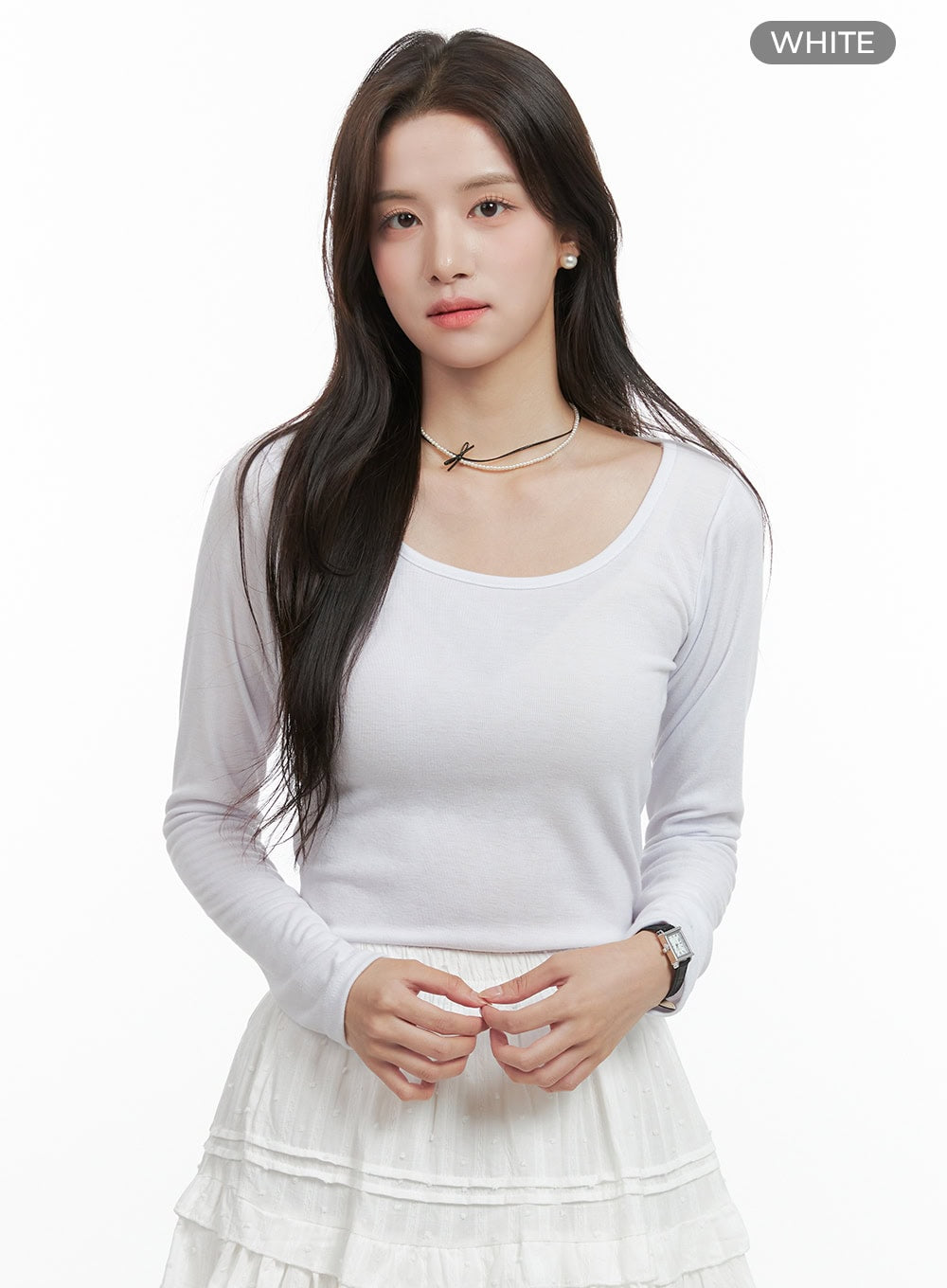 U-Neck Long Sleeve Tee OG412