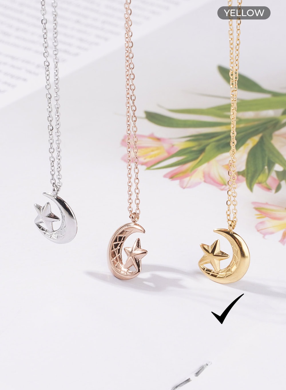 Star Crescent Necklace IL405