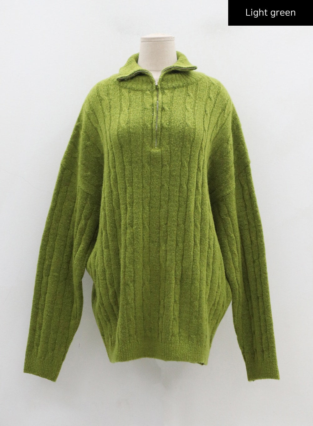 Twist Pattern Zip-Up Knit Unisex CD12