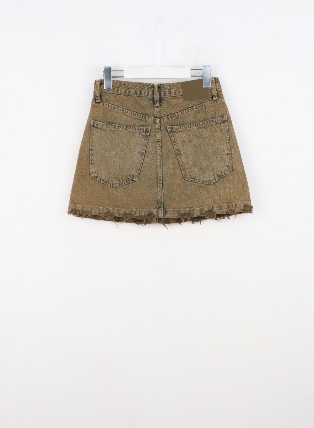 Washed Destroyed Denim Mini Skirt CN303