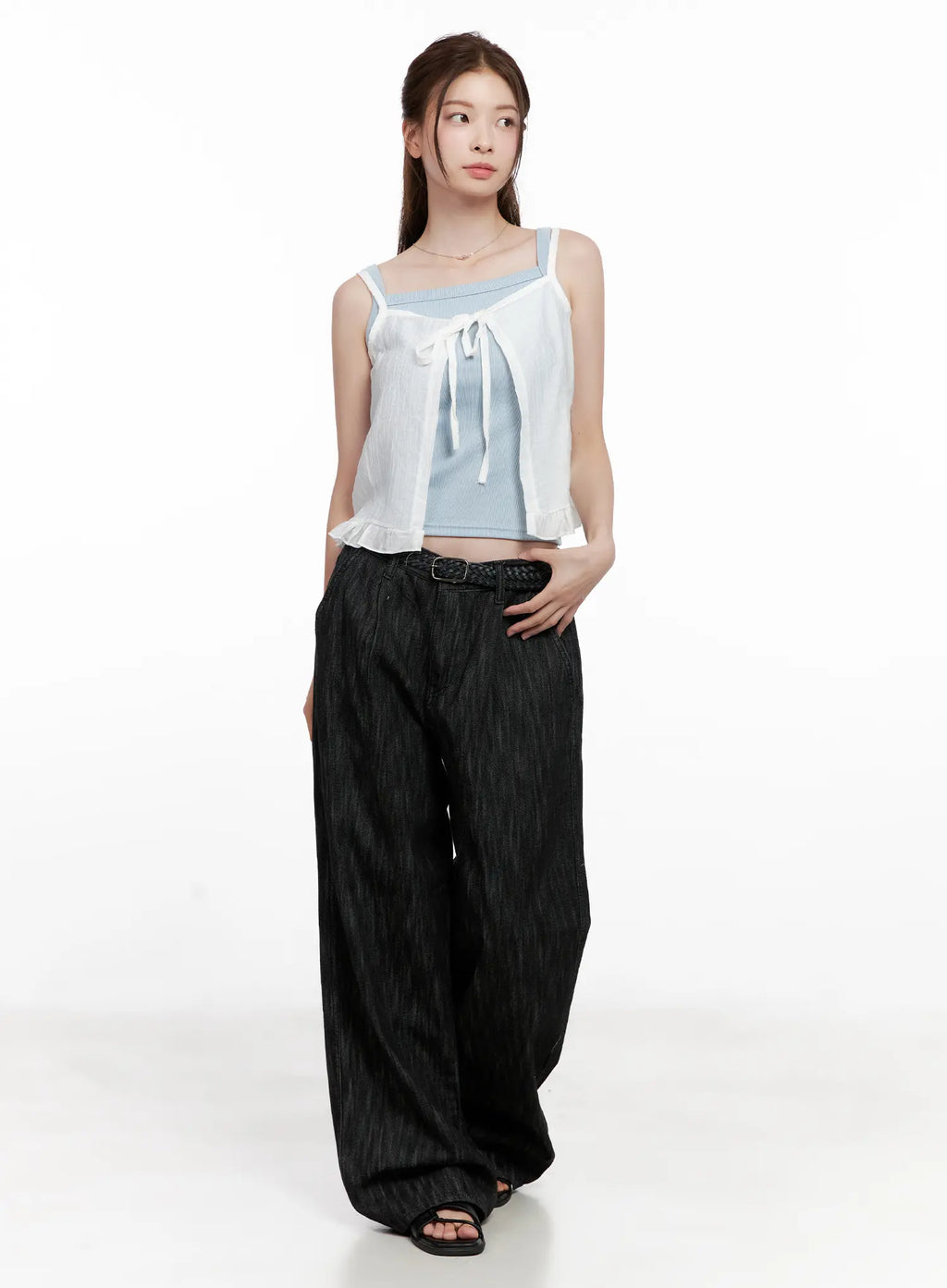 Frill Ribbon Bustier Tank CL523