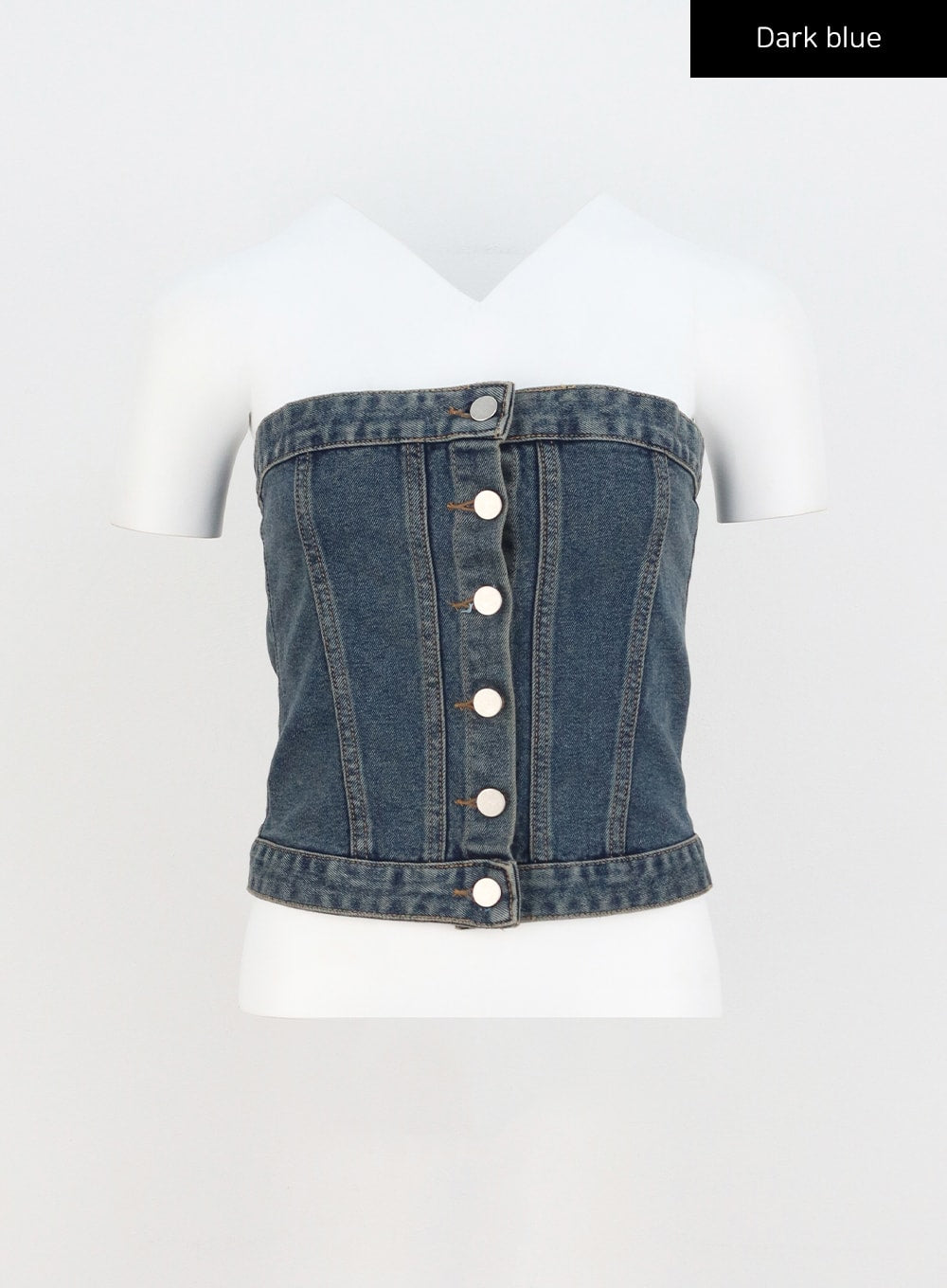 Denim Button Tube Top CY323