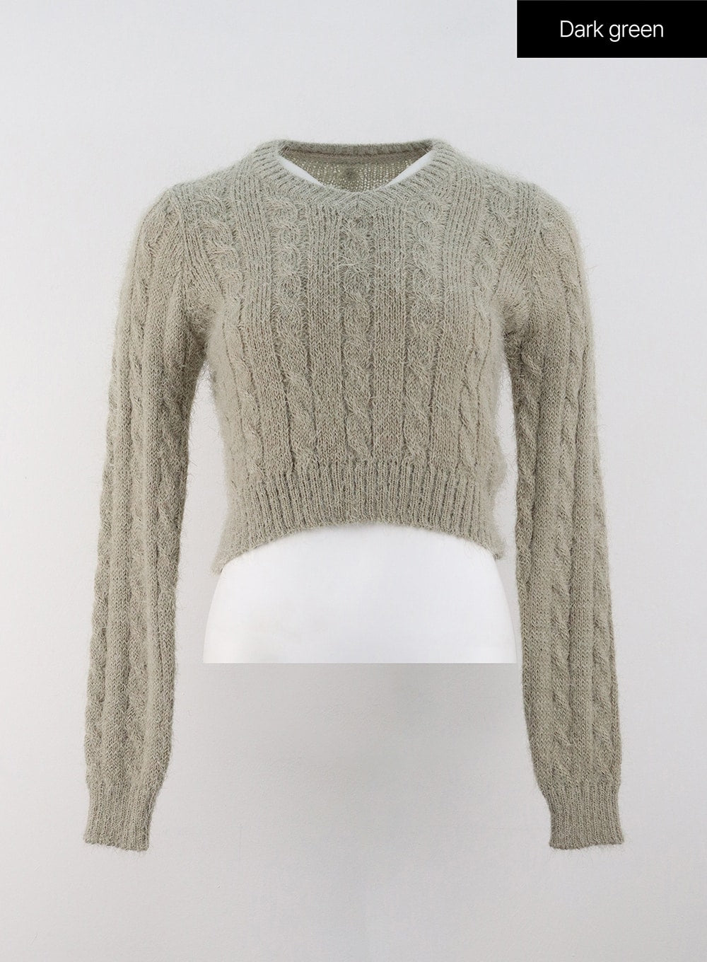 Cable Knit V-Neck Sweater OG315