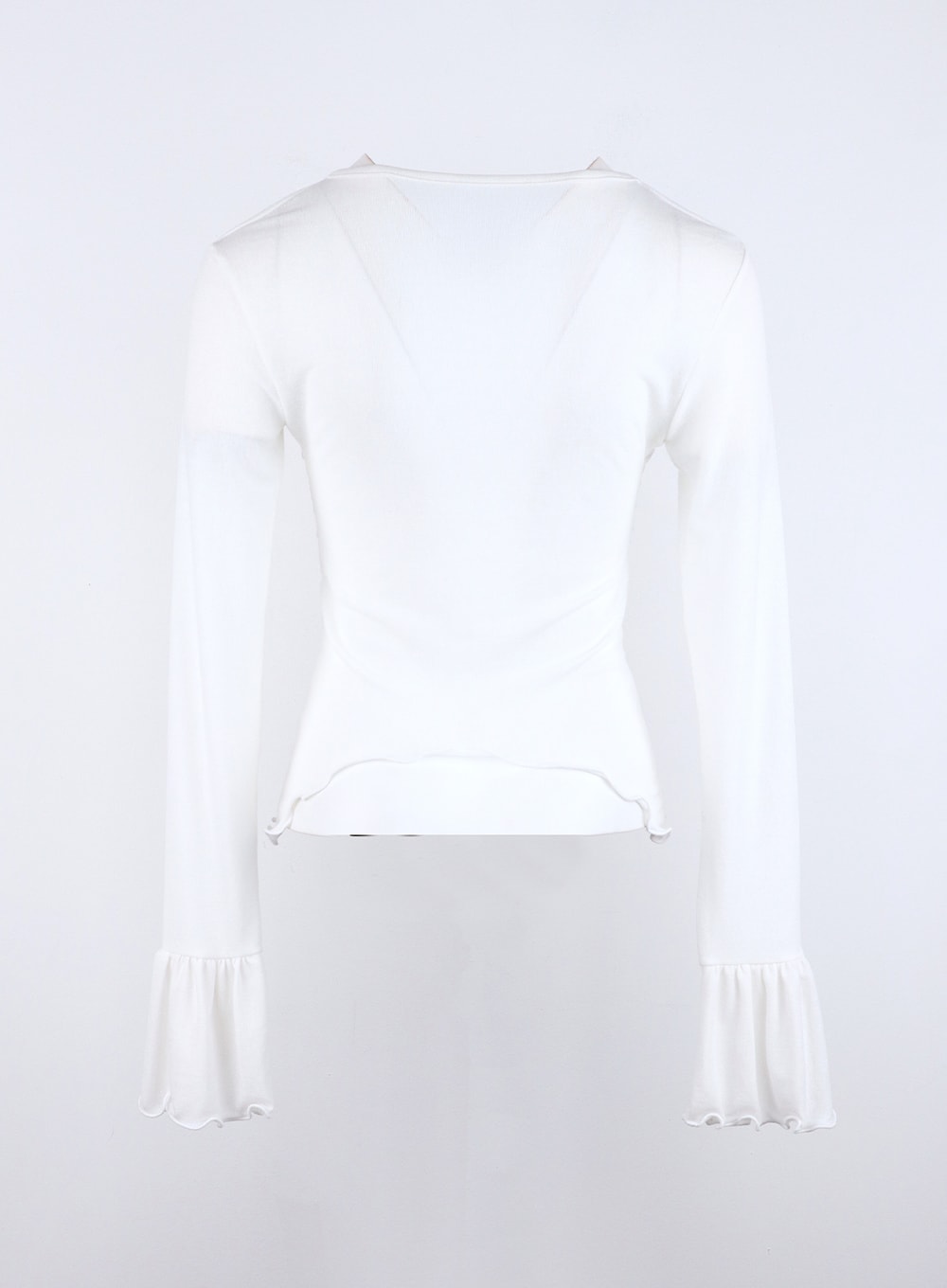 Mesh V-Neck Shirred Crop Top CO327