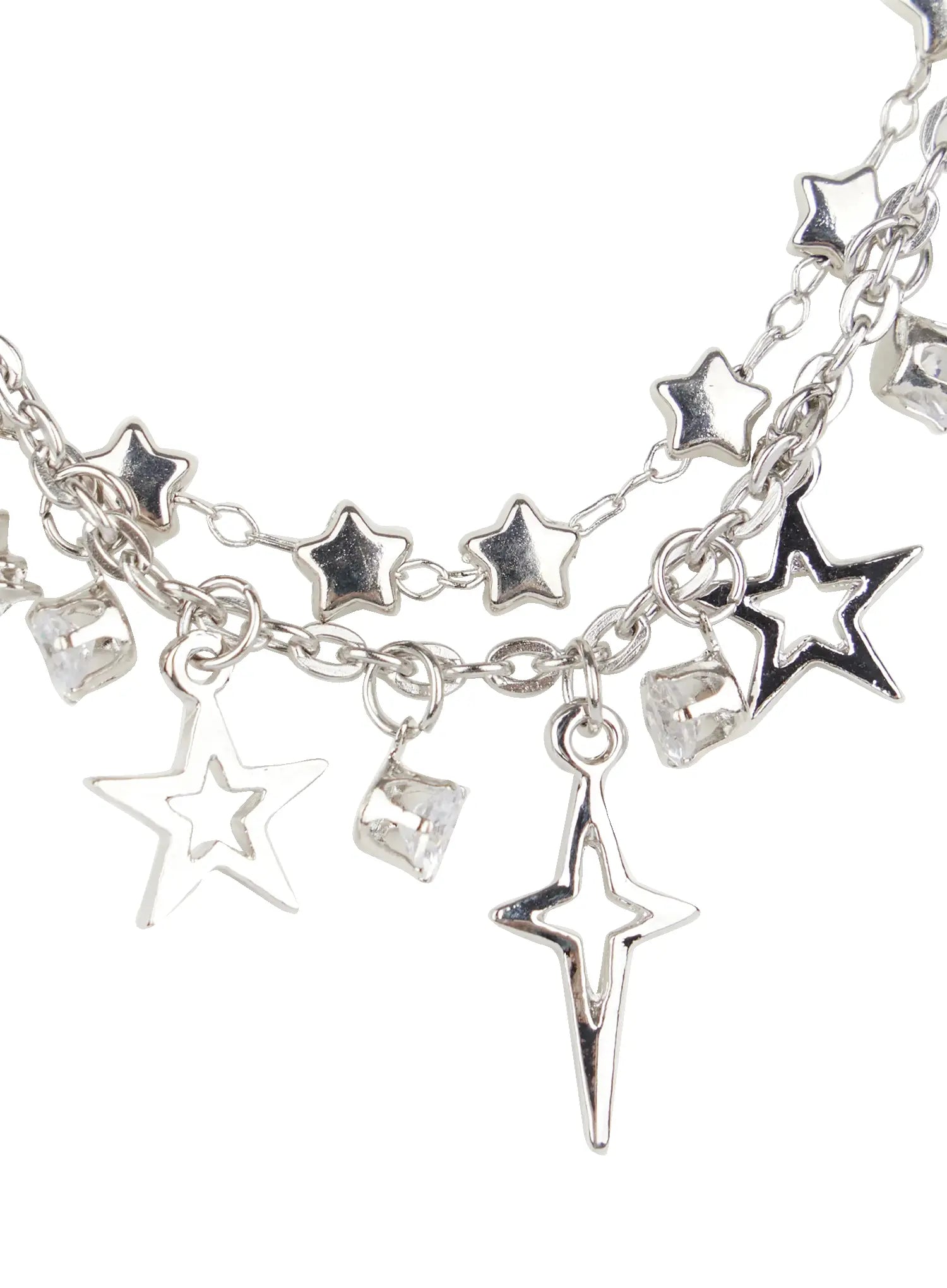 Two-Line Star Necklace CO503