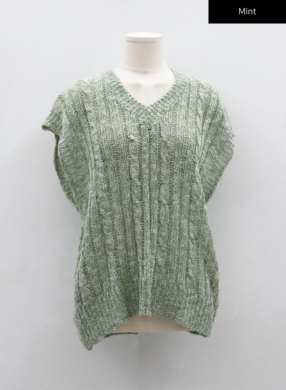 V-Neck Mesh Knitted Vest CG24