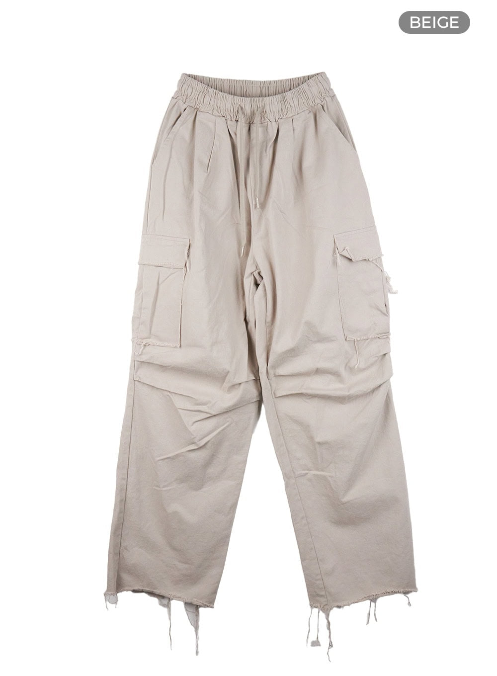 Cotton Banded Waist Cargo Pants CS412