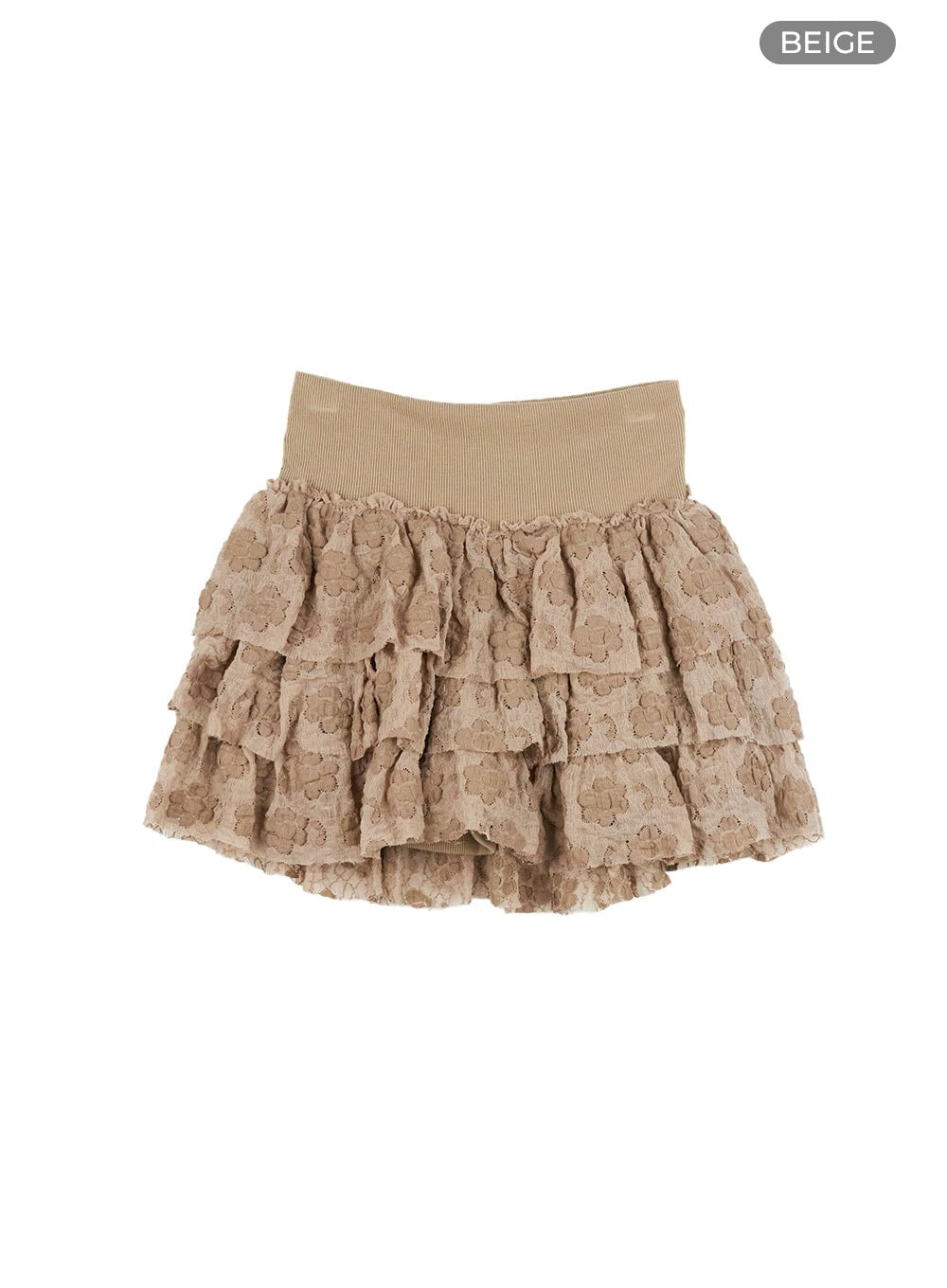 Frill Lace Floral Mini Skirt CG420