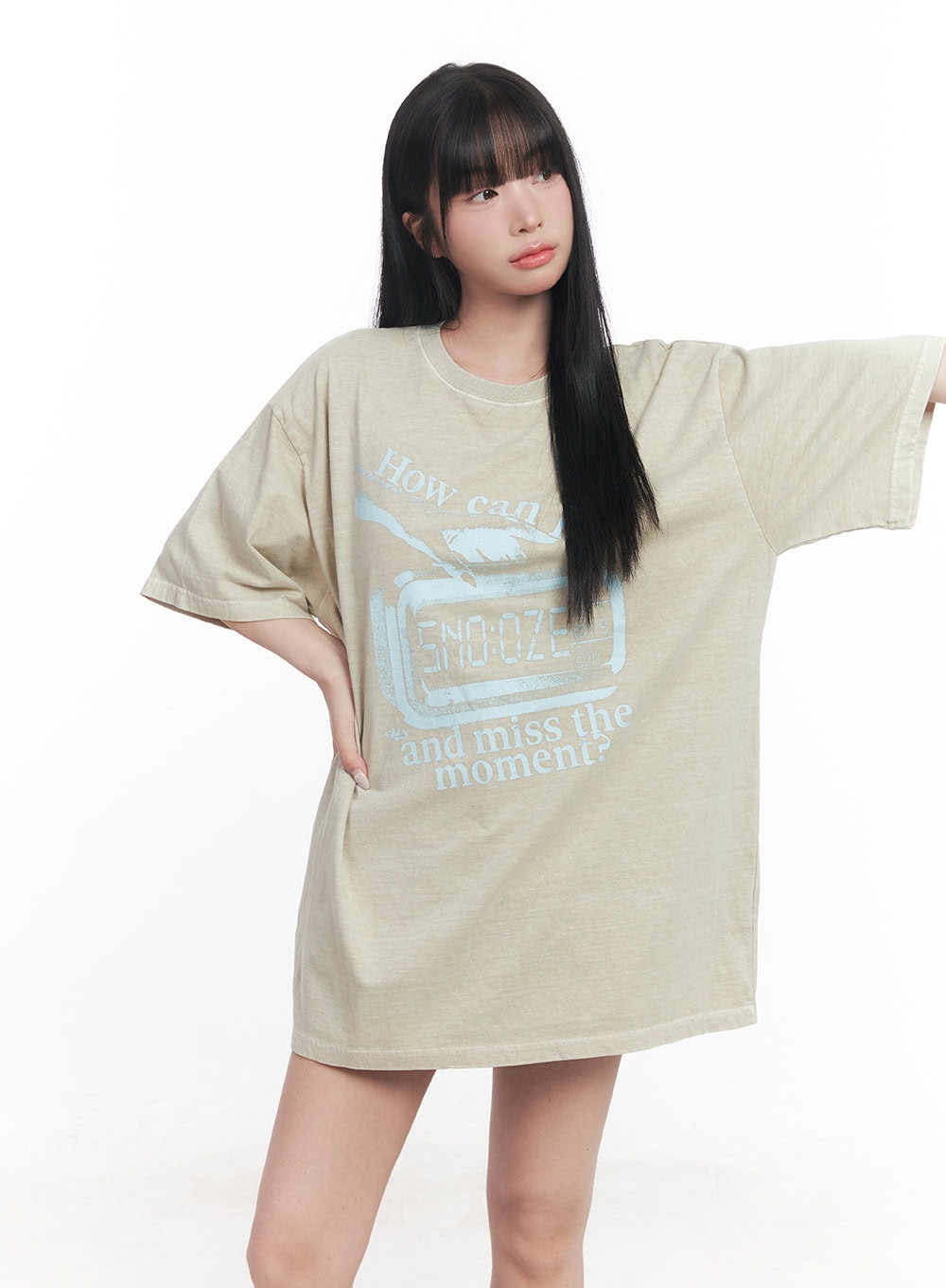 Graphic Oversize Cotton T-Shirt CY527