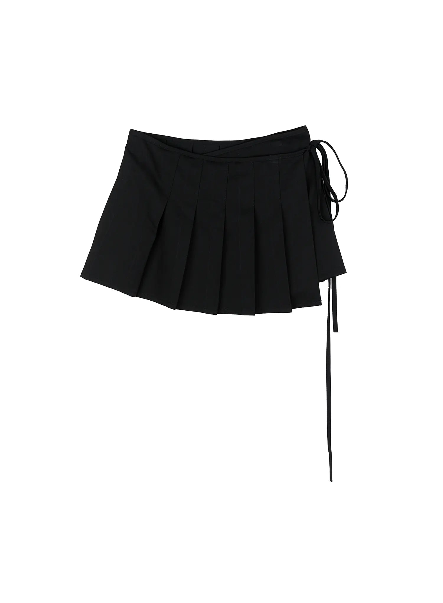 Pleated Wrap Mini Skirt CG511