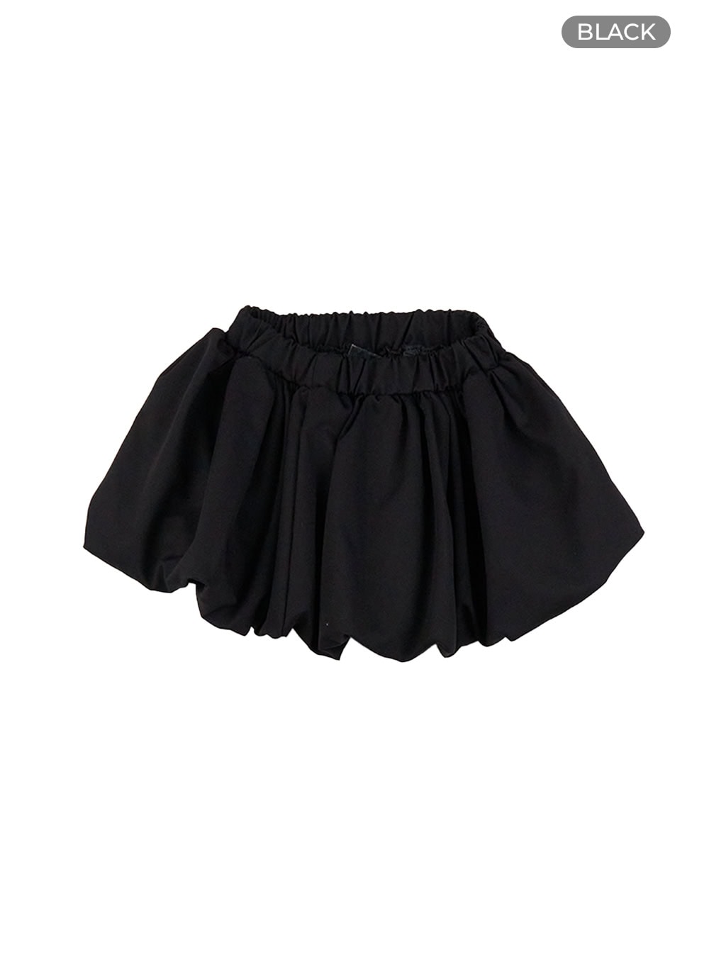Banded Waist Poly Mini Skirt CS412