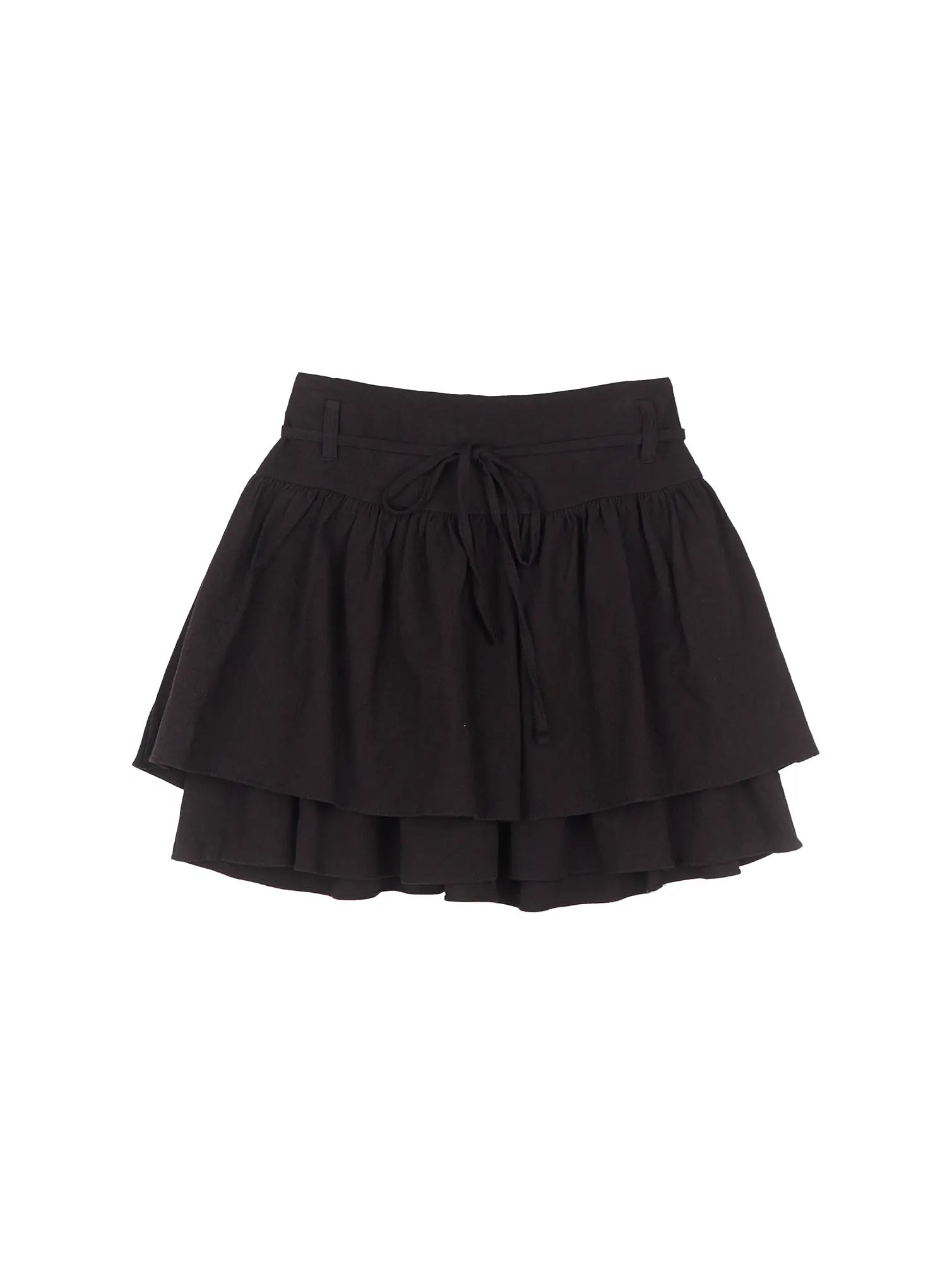 Flirty Ribbon Flared Mini Skirt CU523